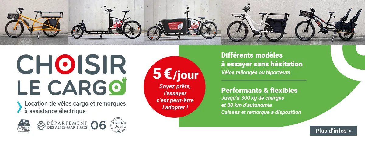 Location de vélos cargos et de remorques à assistance électrique
