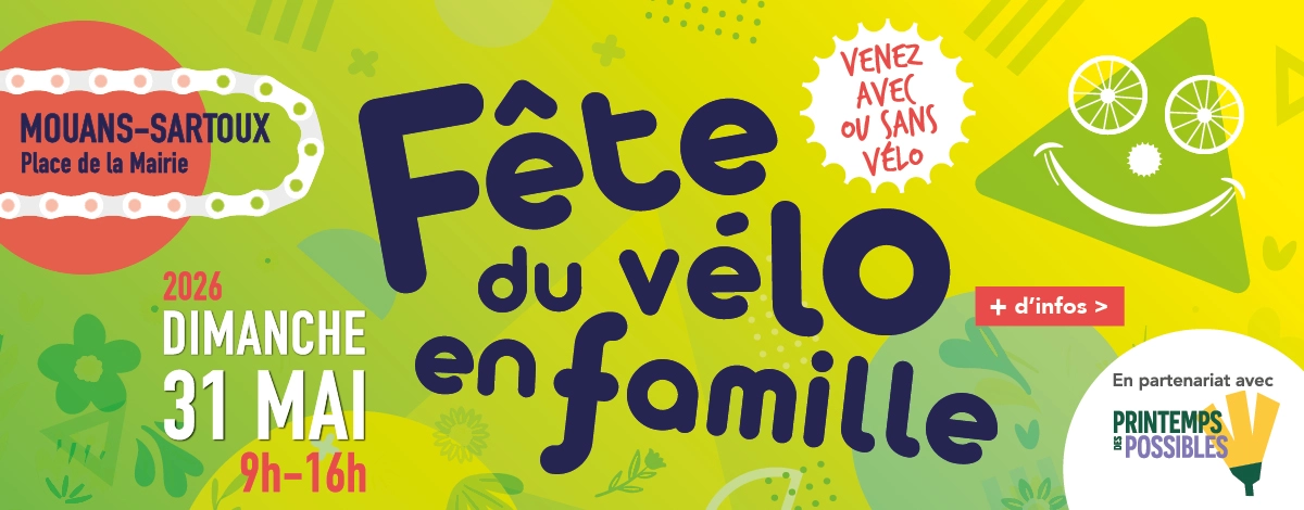 Fête du vélo en famille à Mouans-Sartoux en partenariat avec le Printemps des Possibles